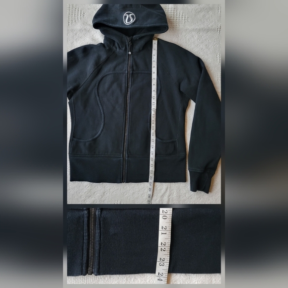 Lululemon Black Athletic Comfy Everyday Casual Zip Up Hooded Sweater - Picture 10 of 11